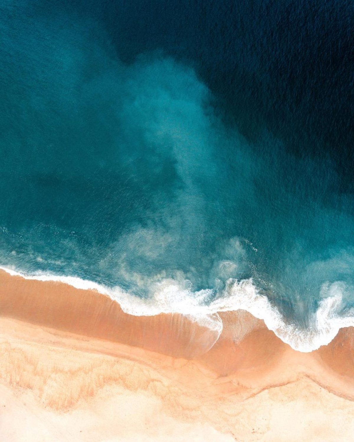 Coastal Orange County shoreline from above